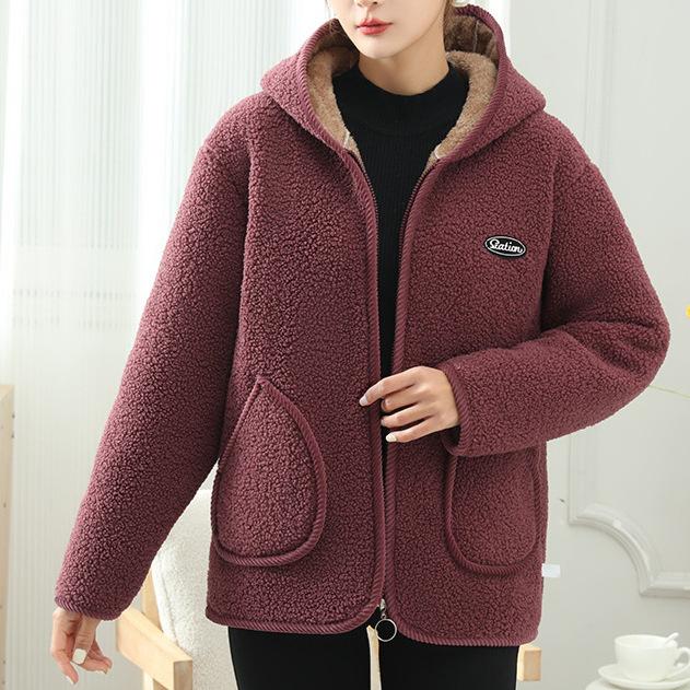 

Повседневная куртка на осень и зиму, флисовая куртка, худи, женская, теплая, из гранулированного флиса, оверсайз, толстая, женская хлопковая куртка 6XL