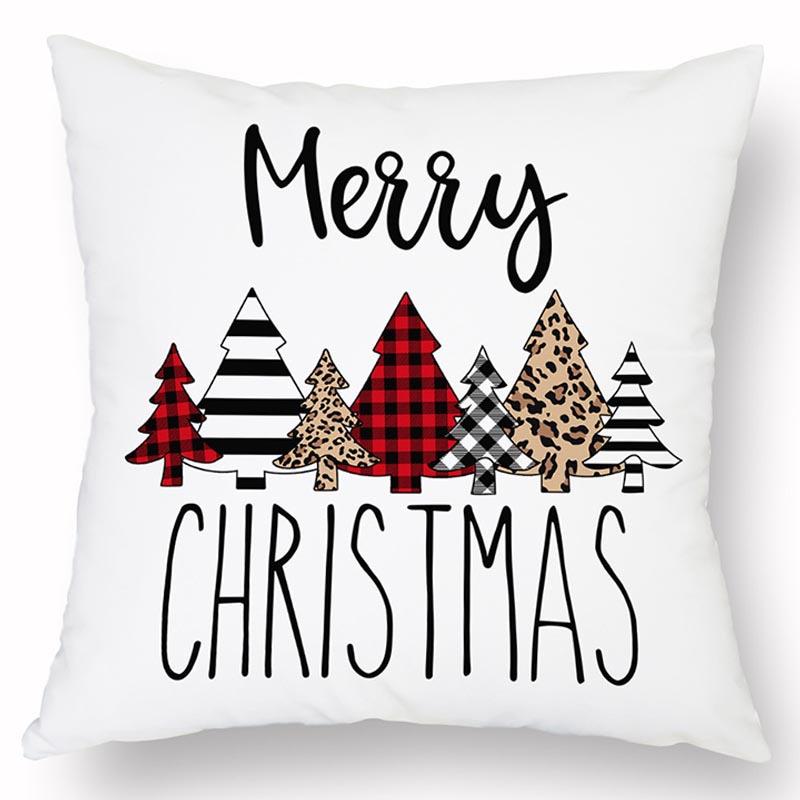 Νέα Χριστουγεννιάτικη Λινή Τυπωμένη Μαξιλαροθήκη Σπίτι Καναπές Σαλόνι Διακοπές Ανθεκτικό στη Βρωμιά Μαξιλάρι