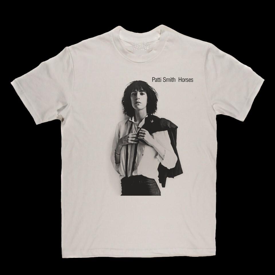 Vintage Patti Smith Horses Cotton White All Size Men Women Tee Shirt KN136 Unisex T-Shirt M