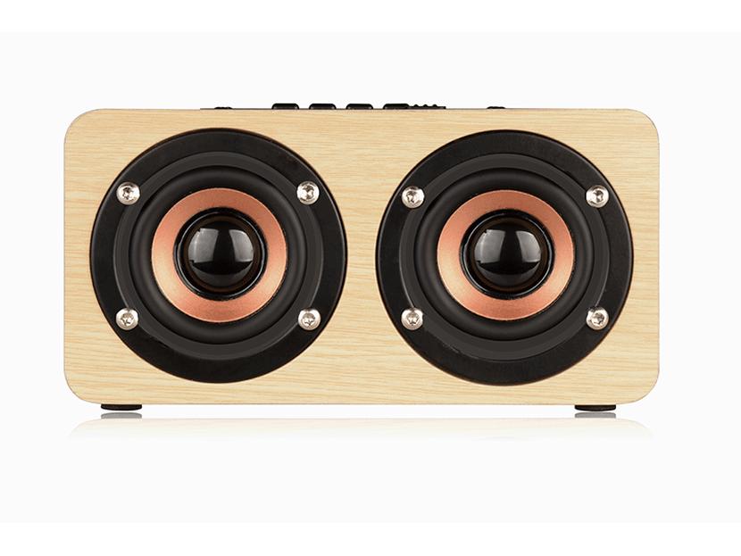 Portable Wooden Bluetooth Mini Subwoofer Speaker for Phone & Computer