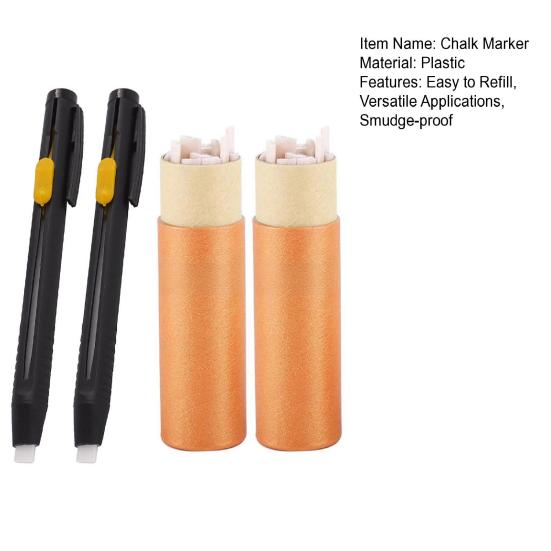 Fabric Chalk Marker for Sewing Quilting Refillable Tailors Chalk Fabric Marking Pen with Chalk Refills Gift for Craft Enthusiasts