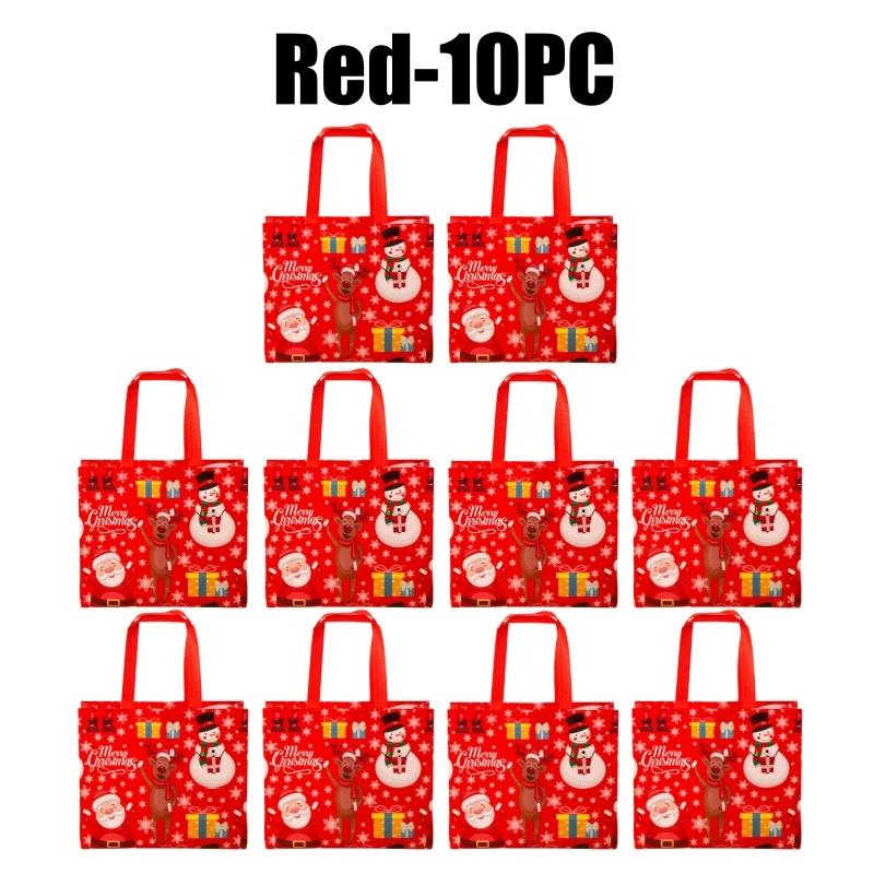 Weihnachtsgeschenktaschen Vlies-Tragetaschen mit Henkeln Große Größe Frohe Weihnachten Geschenkpapier Weihnachten Feiertagsparty Gastgeschenke Zubehör