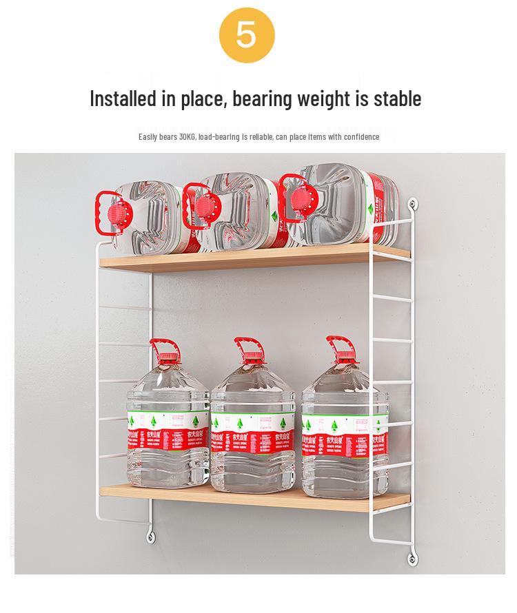 Modern Wall Bookshelf: Simple Multi-Layer Nordic Storage Rack