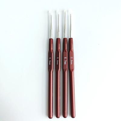 Mini Extra Thin Crochet Hook Yarn Knitting Tool Lace Thread Needle Pen Style Craft Kit Handy Stitch Implement for Hat Shoe