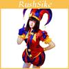De geweldige Digital Circus Pomni cosplay jumpsuit voor een Halloween-kostuumfeest.
