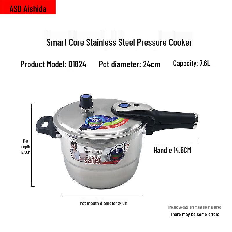 ASD 304 Stainless Steel 24cm Pressure Cooker 24cm
