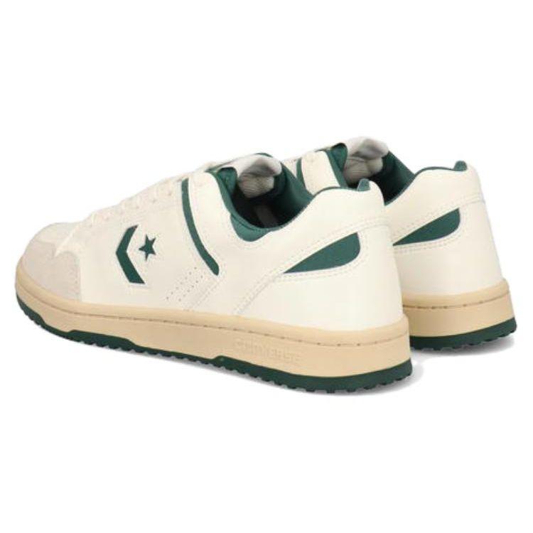 Converse Weapon Simple Comfortable Durable Low-Top Skate Shoes Women Sneaker White Green 1SD335