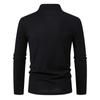 Fashion Paisley Color Block Men's Polo Shirts Solid Color Long Sleeve Polo Shirts For Men New Autumn Social Business Polos Male