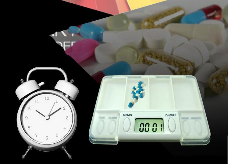 Daily Reminder Electronic Compartment Smart Timing Sealed Pill Case Medicine Box Container Tablet Storage Alarm Organizador