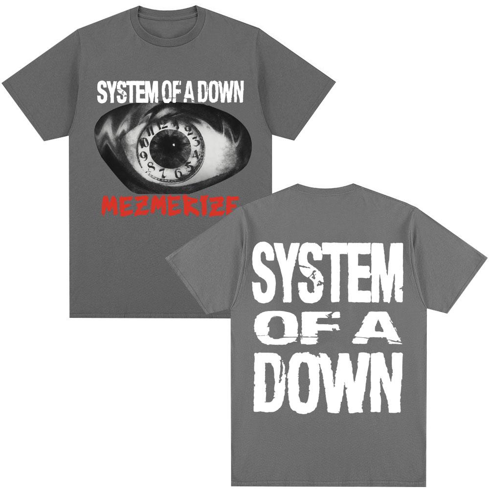 Rock Band System of A Down Mezmerize Musikalbum T-Shirt Herren Damen Hip Hop Gothic Vintage T-Shirts Übergroße Baumwoll-Freizeit-Tees