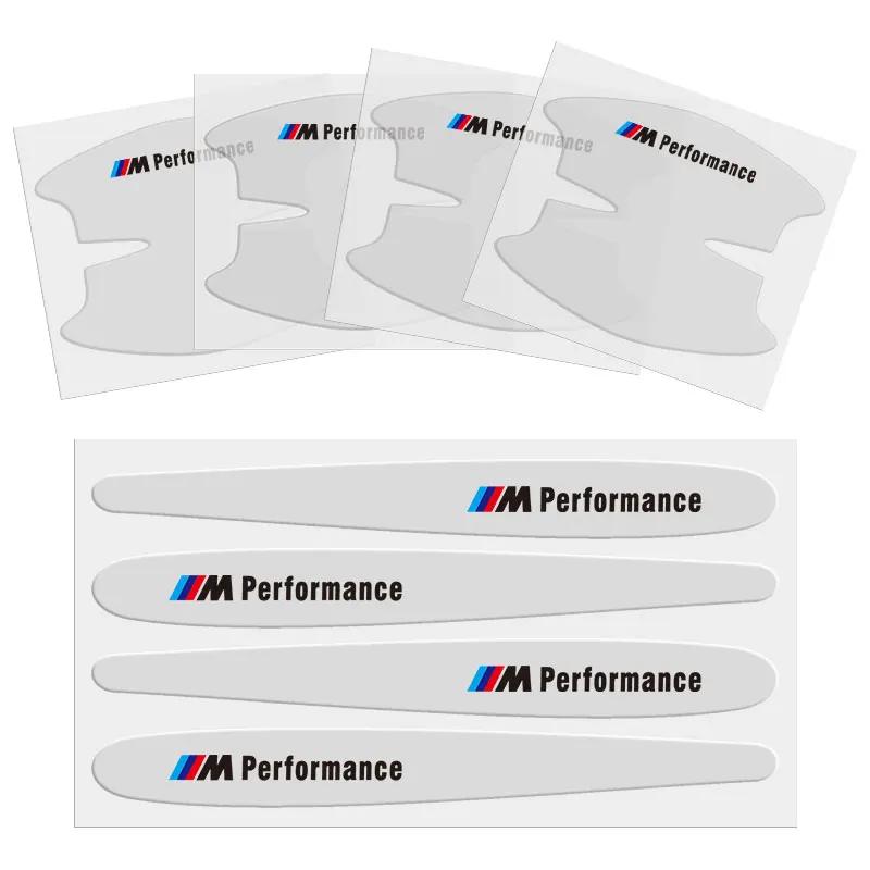 KWMBS1 Car Sticker 8Pcs Car Door Handle Stickers Scratch-Resistant Bowl Stickers Decorative Films For BMW X1 X2 X3 X5 X4 X6 X7 G30 G20