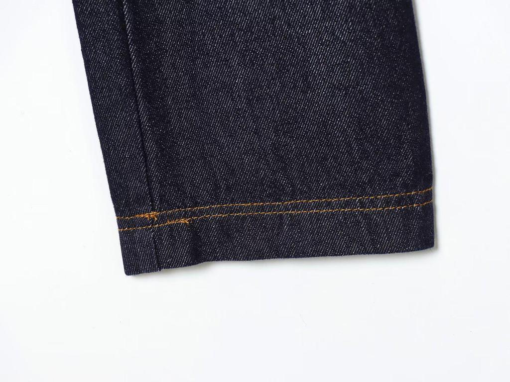 Top a Mantella in Denim Casual Moda Donna Europeo-Americana