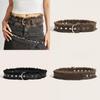 Leather Minimalist Pu Plush Wide Belt With Pin Closure For Women Outfits Fashion