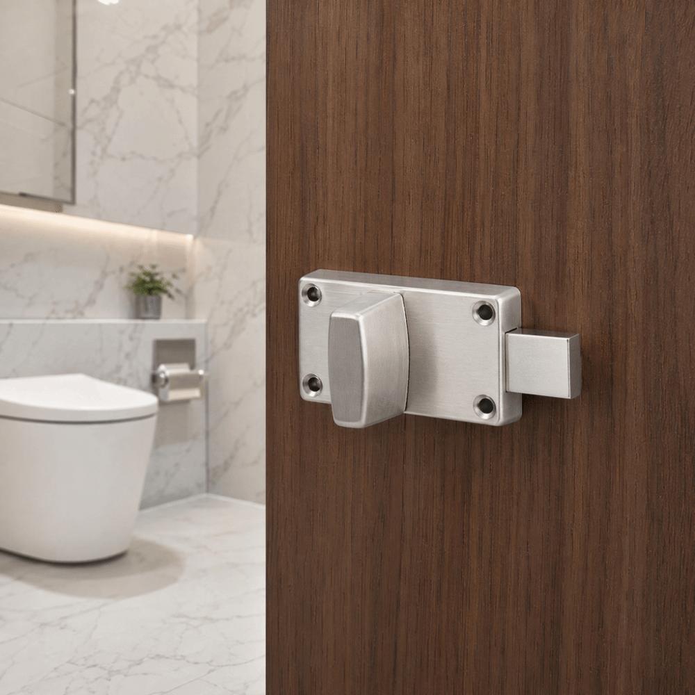 Serrure de porte d'intimité en acier inoxydable Verrou de porte sécurisé Loquet Indicateur de porte Verrou de cabine de toilette