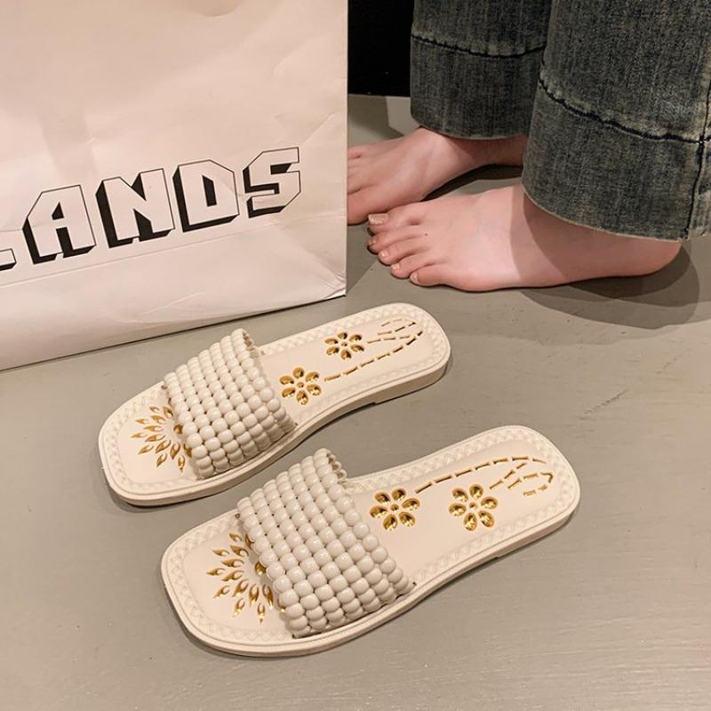 Fashion New lightweight quick-drying woven slippers for women, summer outdoor wear, fairy style, slippers, new wet-water beach