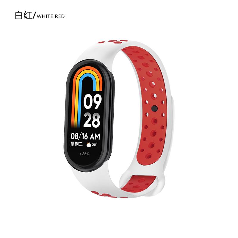 Two-tone Silicone Strap for Xiaomi Mi Band 10/9/8 Smart Watch Replaceable Correa for Mi Band 8/9/10 Sports Bracelet Accessories