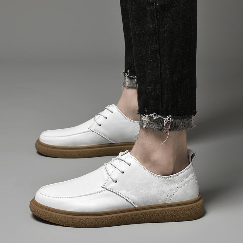 New Men Casual Shoes Simple Male Sneakers Lightweight Breathable Shoe White Flat Bottom