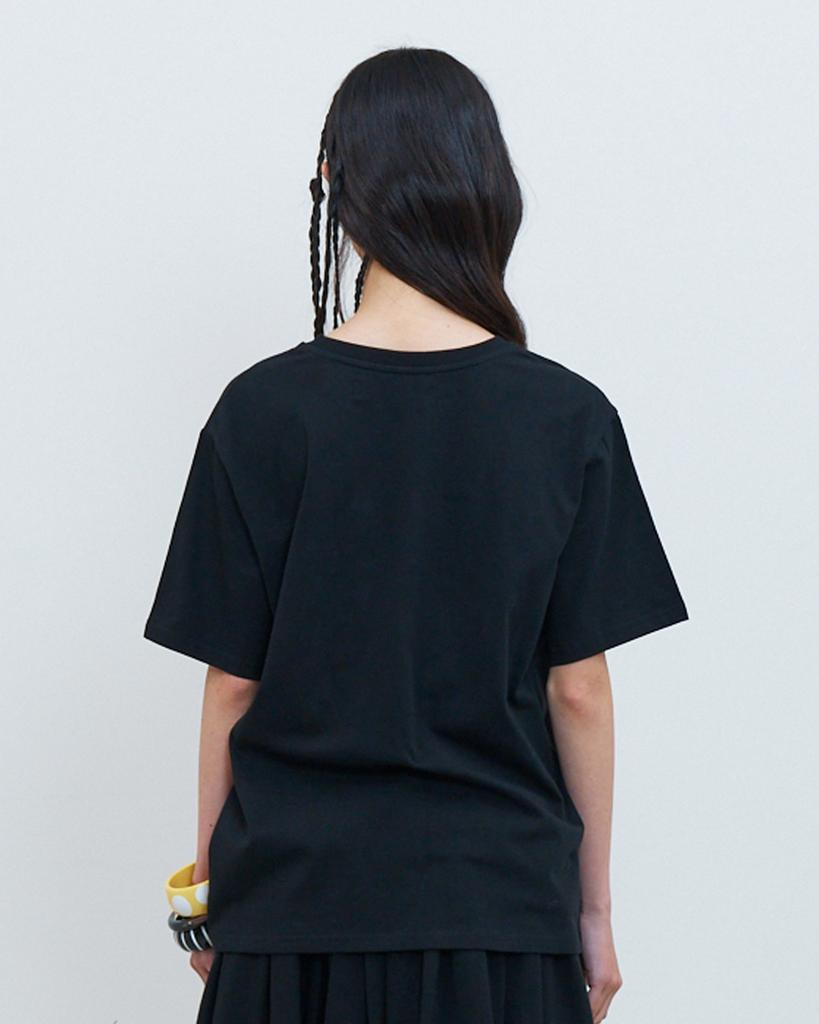 THEMUSEUMVISITOR Five Flower Blur T-Shirts (Black)