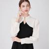 Women's Long Sleeved Shirt Detachable Collar Black Mesh Neckwear Fake Collar Half Shirt Blouse Tops Style False Collar