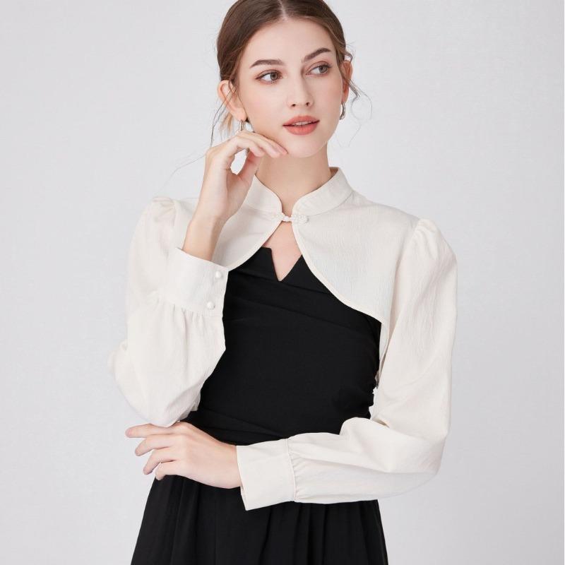 Women's Long Sleeved Shirt Detachable Collar Black Mesh Neckwear Fake Collar Half Shirt Blouse Tops Style False Collar