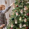 9 STÜCKE 2D Cartoon Schneemann Anhänger Set Holz Weihnachtsbaum Hängeornament mit Kordel Zuhause Feiertags Party Dekoration Weihnachtsgeschenke
