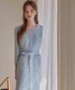 Julie And Kara 26Ss Calla136 Shebigins Bella Tweed Dress Sky Blue