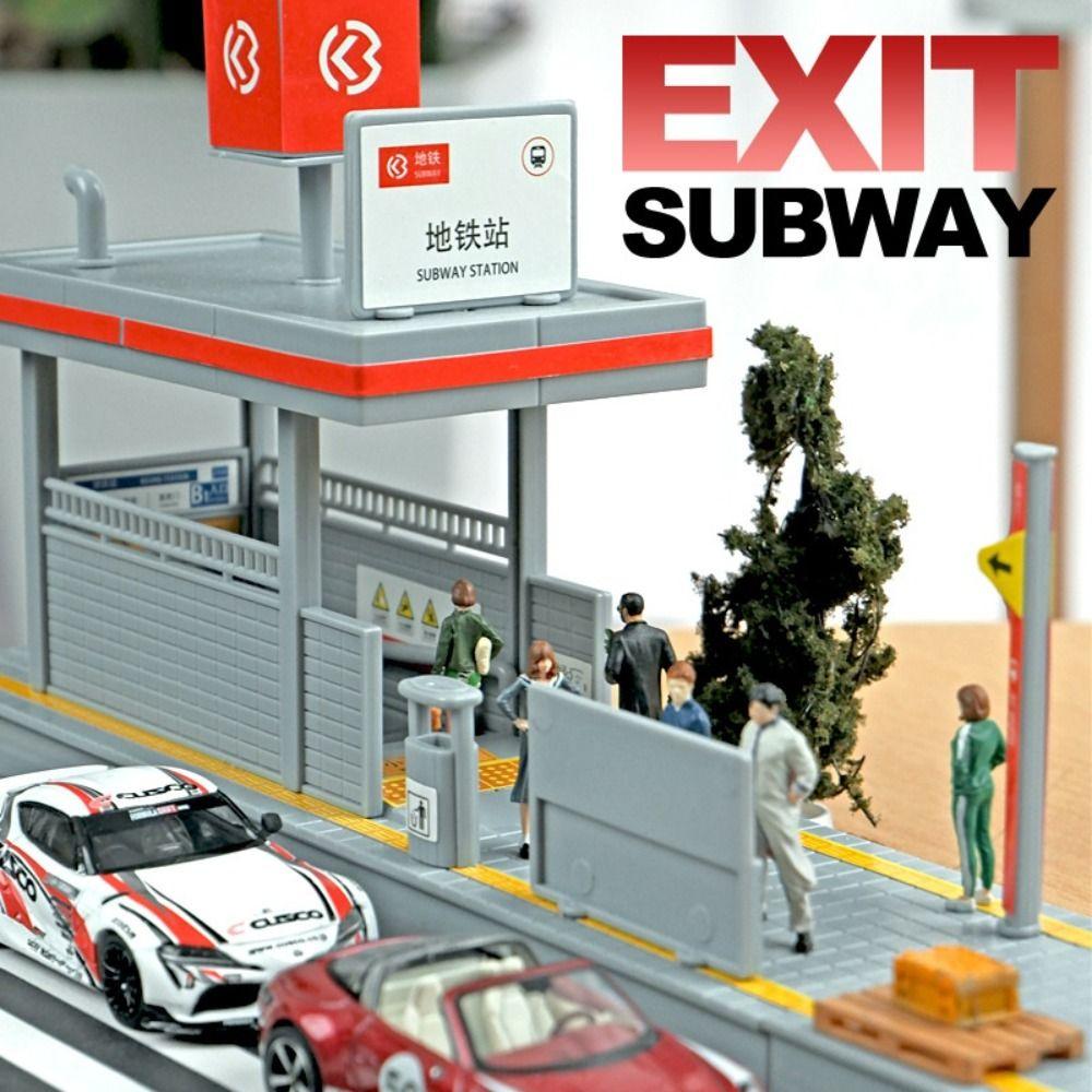 1:64 Scale Metro Station Model Simulated Architecture Scene Model Sand Table Layout