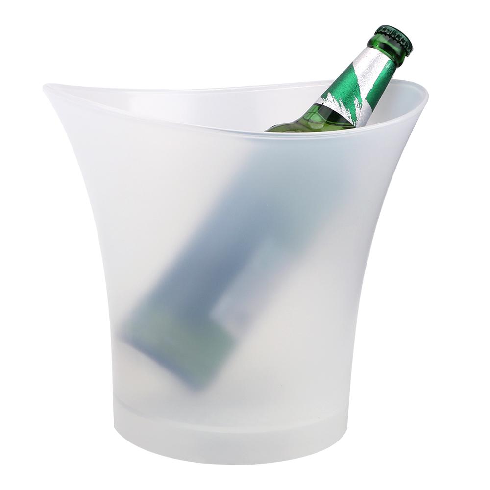 New Waterproof Plastic LED Ice Bucket 5L LED Light Up 4 Color LED Bars Nightclubs Champagne Beer Bucket