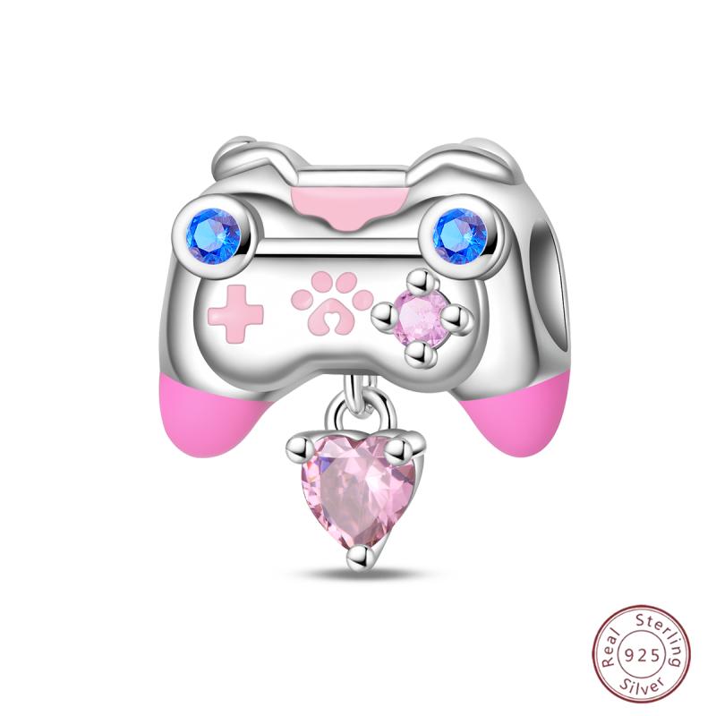 New Original Copper Beaded Bow Charm Blue Beads For Women Exquisite Diy Birthday Jewelry Gifts