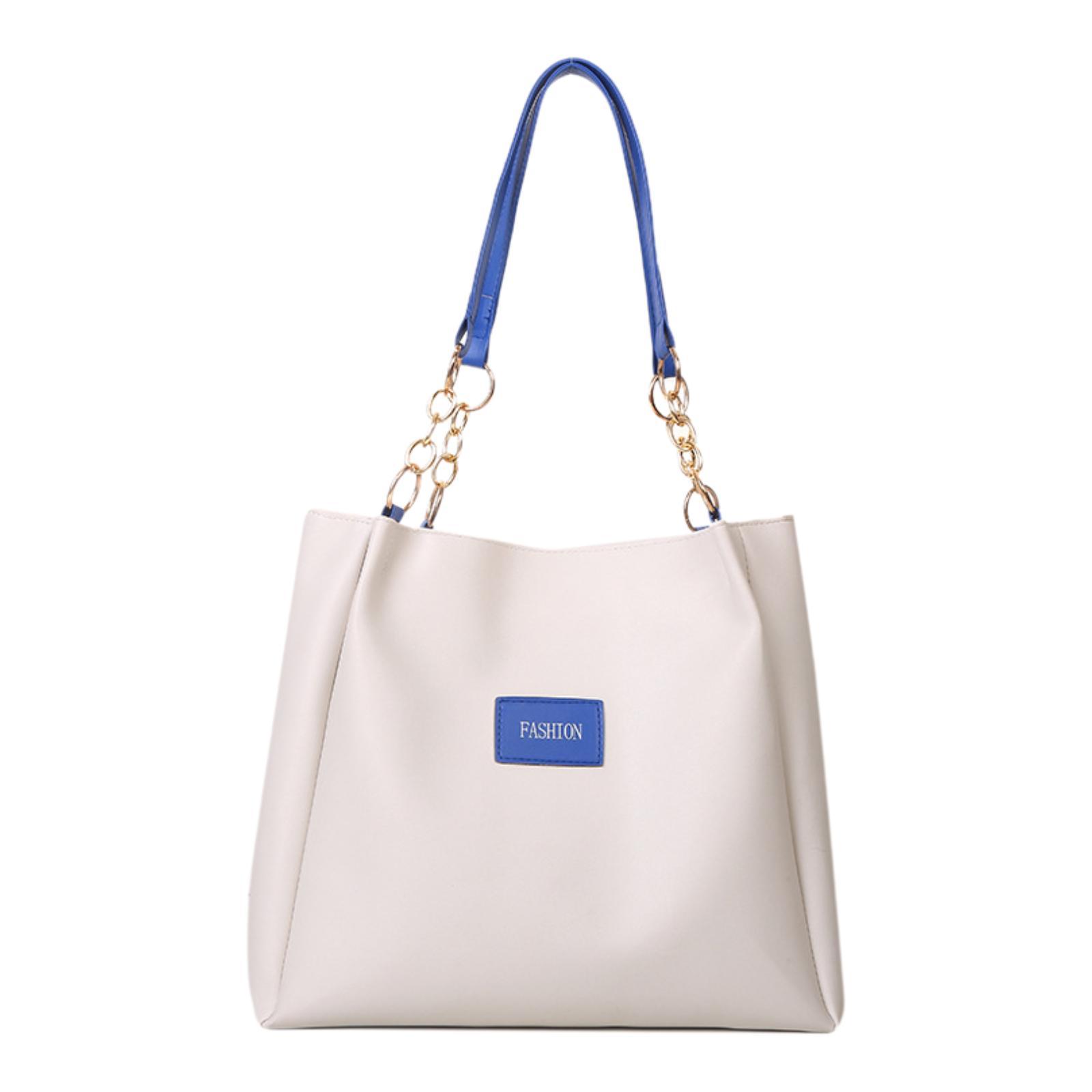 

Women s Tote Bag Fashion Zipper Closure Shoulder Bag for Work Outdoor Dating білий