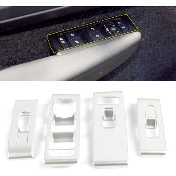 for Volvo XC40 2018-2020 Carbon Fiber Window Switch Lock Car Interior Frame Sticker Car Decoration Accessories(Carbon Fiber)