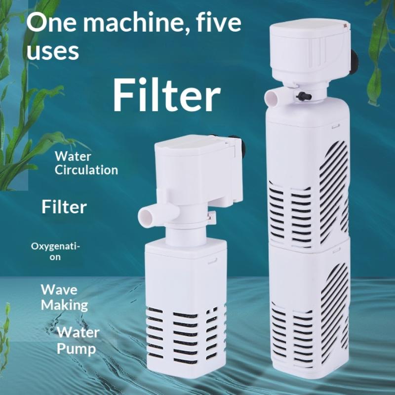 5 In 1 Fish Tank Filter with Oxygen Pump 360 Degree Purifier for Enhanced Water Clarity In Aquariums