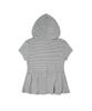 FANCY CLUB Striped Hooded Flare Top (Gray) F26Qb072