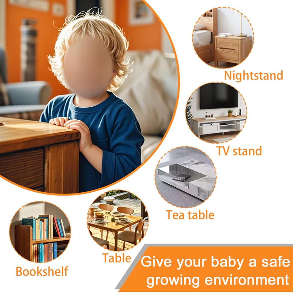 Baby Security Protection Corners Home Silicone Transparent Corner Guards Anti-Shock Furniture Table Edge Protectors
