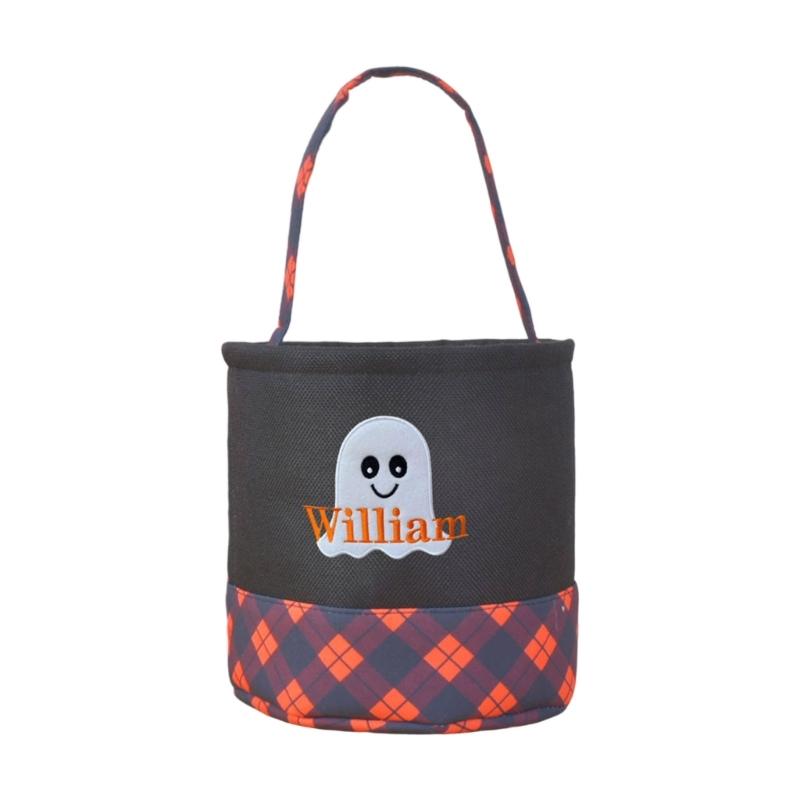 Fabric Trick or Treating Bucket Bag Friendly Halloween Party Accessory For Children Candy Collection