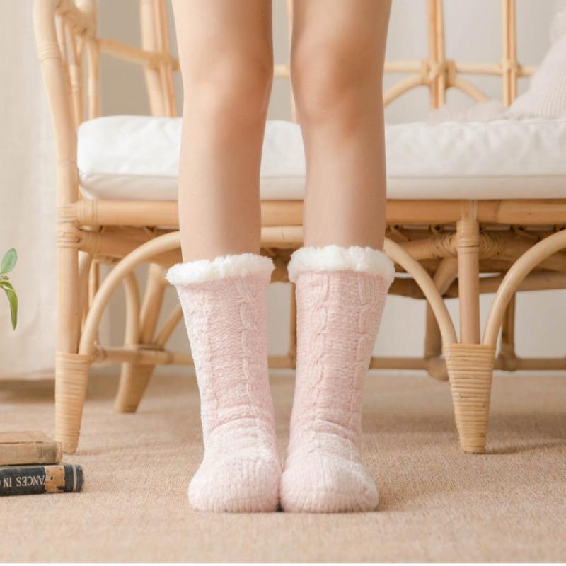 Женские зимние утепленные мягкие носки для дома — фото 7