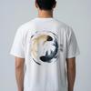 Yin Yang Shirt, Koi Sumi-E Back Print | Japanese Ink Wash | Comfort Colors Cotton | S-4Xl