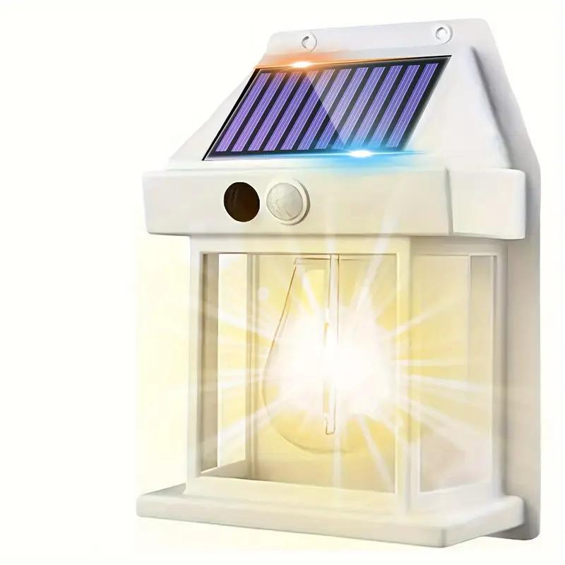 Solar LED Wall Light Outdoor Motion Sensor Light with 3 Modes Waterproof for Patio Deck Porch Barn Garage Safety Lighting Lamp