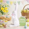 Cute Resin Rabbit Ornament Cartoon Easter Decoration Easter Bunny Statue Ornament  Party Decoration