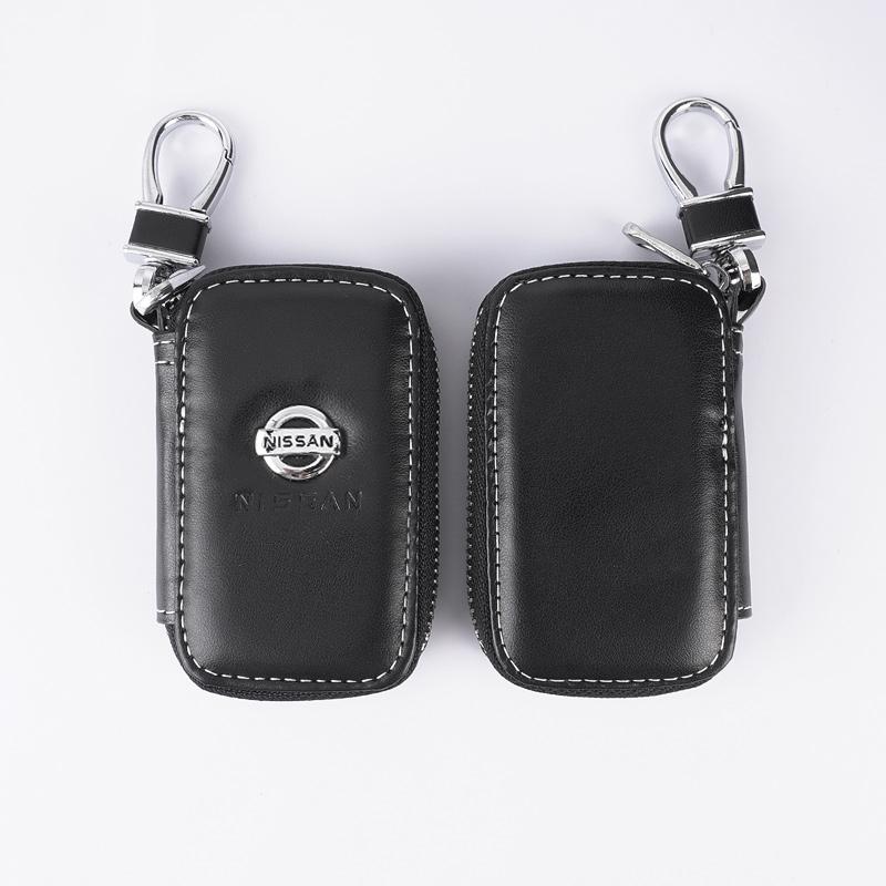 Mini Leather Car Key Case Cover Bag Protect Accessory For Nissan 350Z 370Z Altima Qashqai Serena Sylphy X-Trail Livina MARCH