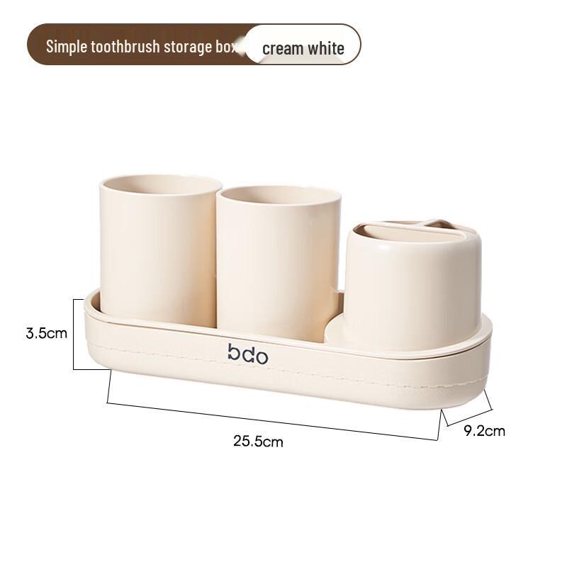 Light Luxury Suction Cup Wall-Mounted Toothbrush Holder Set