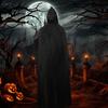 Joyasslly Black Grim Reaper Witch Cape for Halloween, Cosplay, Stage Performances, Christmas, Magic, Gift, Unisex, Men's, and Kids