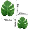 Luau Party Decorations Leaf Garland Artificial Palm Leaves Banner Monstera Fake Leaves for Hawaiian Party Wedding Decoration 9.1 ft