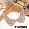 Fashion Wild Retro Beaded Sequins Rhinestones Pearl Lace Collar False Necklace DIY Clothes Shirt Sweater Decoration