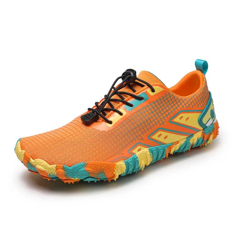 

New Orange Couples Gym Sneakers Men Barefoot Shoes Lightweight Outdoor Beach Shoes For Men Comfortable Swimming Shoes Men 2025 46