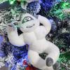 Abominable Snowman Christmas Tree Topper Plush Stuffed Snow Elf Christmas Tree Hugger with Star for Xmas Treetop Decoration