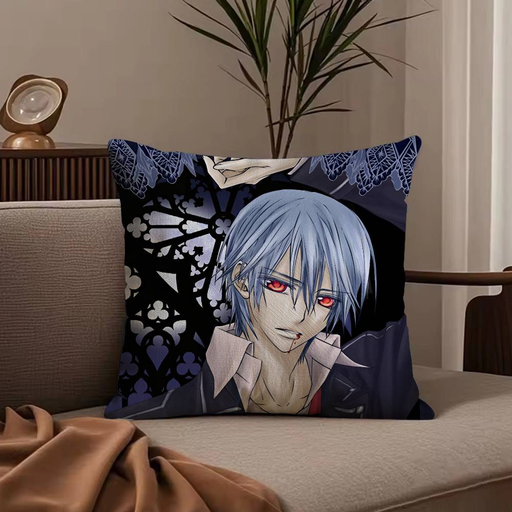 Anime V-Vampire k-Knight Pillow Case Anti-dustmite Pillowcase Invisible zipper silky short plush Sofa cushion cover 30X30cm
