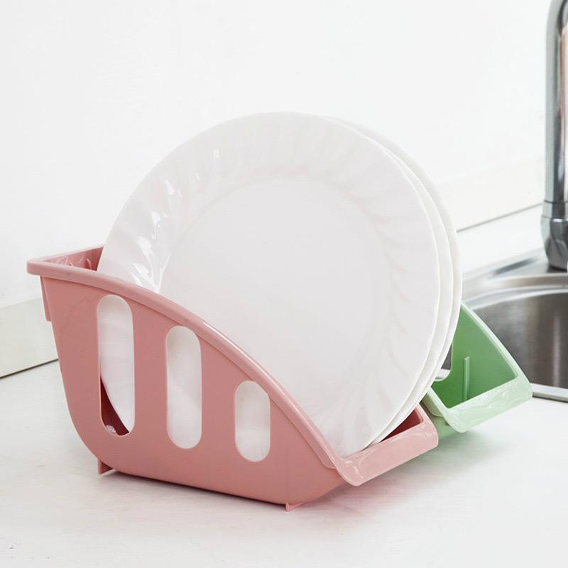 Kitchen Storage Rack for Plates, with Slots for Bowl and Dish Storage, Draining Rack for Sink