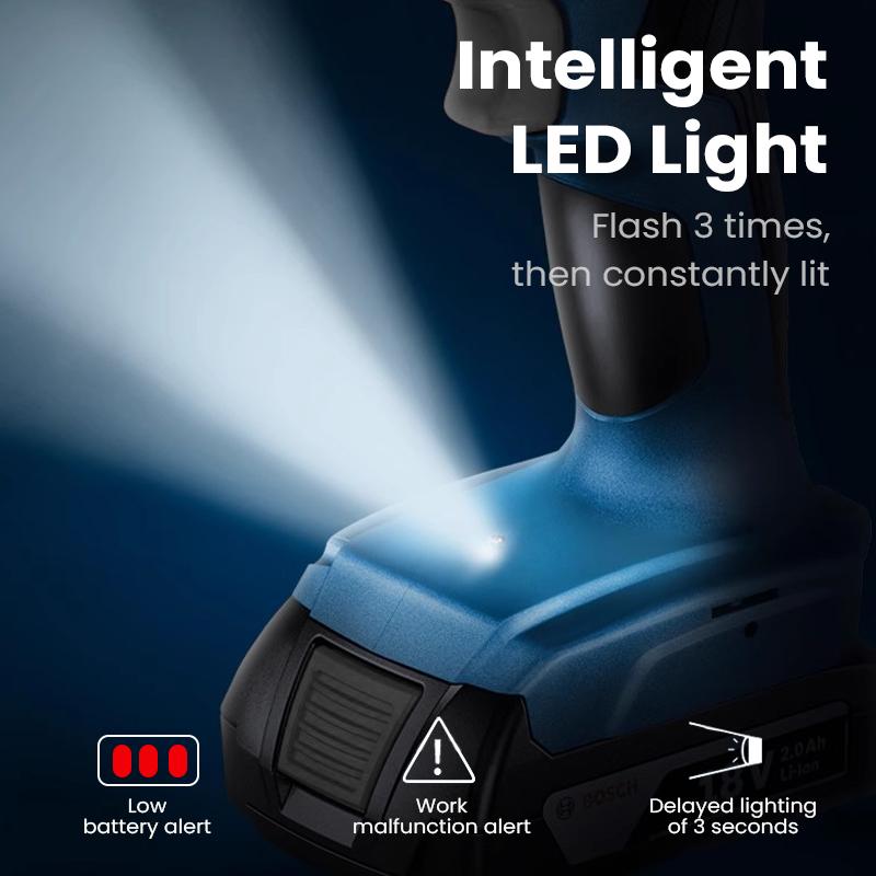 Bosch GSB 185 LI Electric Drill 18V professional lithium-ion impact drill can warn of low battery and tool malfunctions