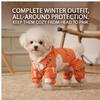 Thick Polar Bear Four-Legged Dog Winter Coat, Warm Cotton Outfit for Small Breeds, No Leash Included, S-2XL Cold Weather Wear